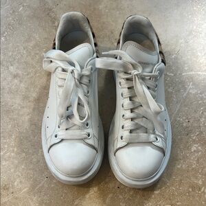 Alexander McQueen White Lace-Up Sneakers